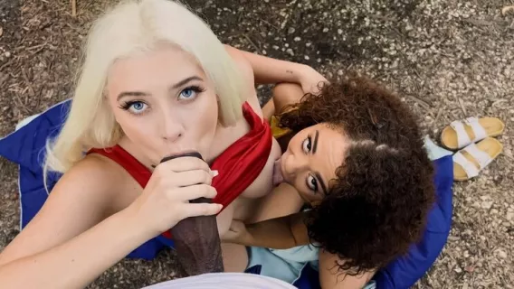 Two Coeds, One QB ※ Damion Dayski, Gia OhMy, Willow Ryder ※ Teens Love Huge Cocks