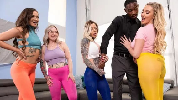 Tight Leggings, Tighter Pussy ※ Hollywood Cash, Chantal Danielle, Kendra Sunderland ※ Brazzers