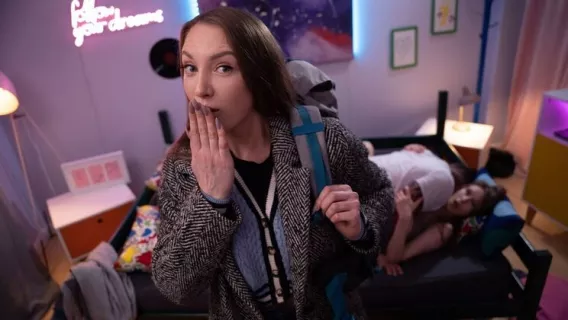 Sudden Threesome For New Lovers ※ Julia Maze, Martin Gun, Gina Snow ※ Fake Hostel