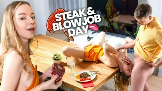 Steak & Blowjob Day ※ Mirka Grace, James Slot ※ Club Sweethearts