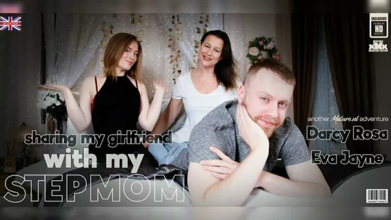 Chris Has A Hot Threesome With His MILF Stepmom Eva Jayne And His Girlfriend Darcy Rosa ※ Eva Jayne (EU), Chris Cobalt, Darcy Rosa (EU) ※ Mature.nl