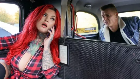 Busty New Driver Gets Her Thrills ※ Damian Dickey, Sabien DeMonia ※ Female Fake Taxi
